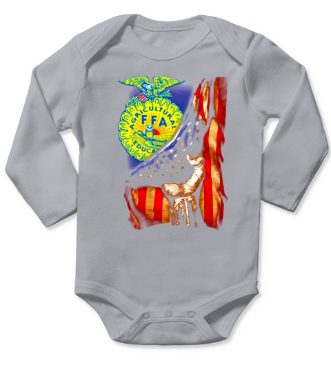 FFA Emblem inside American flag Long Sleeve Baby One-Piece