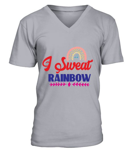 I Sweat Rainbow V-Neck T-shirt
