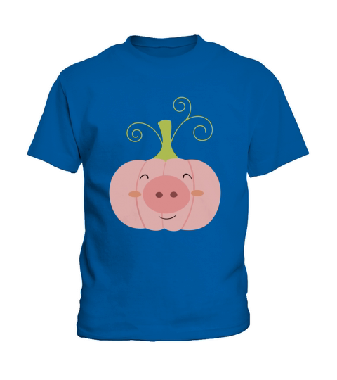 Cute Emotion Pig Pumpkin Face T-Shirt For Halloween Day Kids T-Shirt