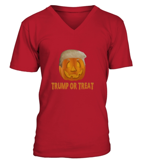 Trump Or Treat Halloween V-Neck T-shirt