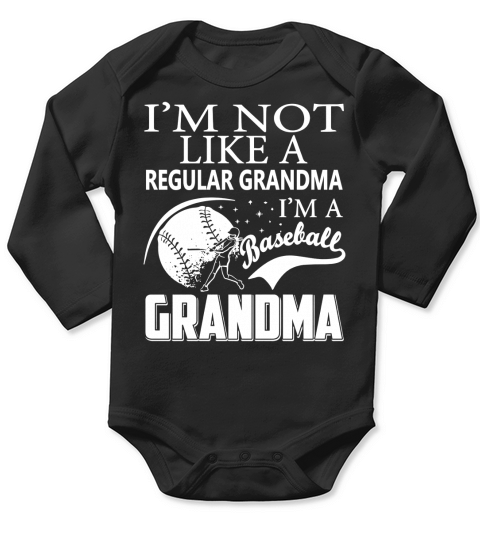 IM A BASEBALL GRANDMA Long Sleeve Baby One-Piece