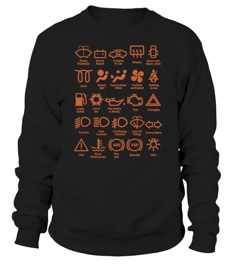 Car Dashboard Lights Sweatshirt Unisex