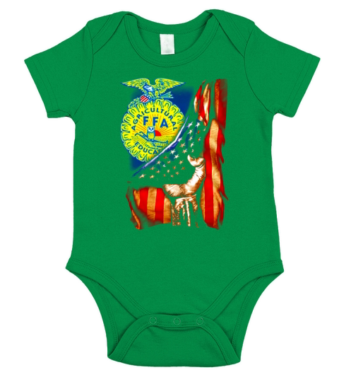 FFA Emblem inside American flag Short Sleeve Baby One-Piece