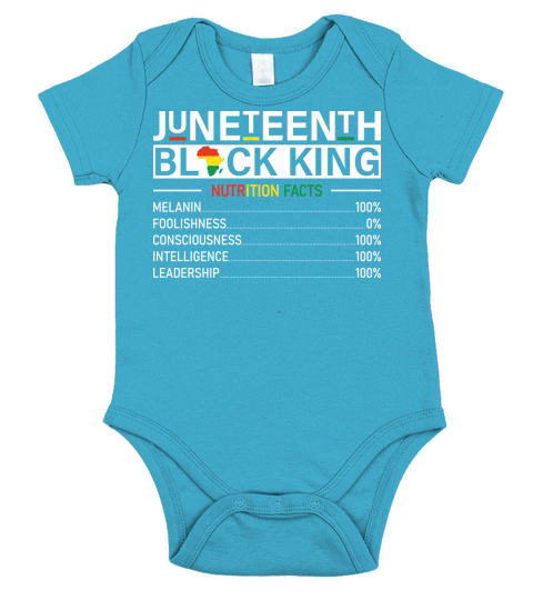 Juneteenth black king nutrition facts Short Sleeve Baby One-Piece