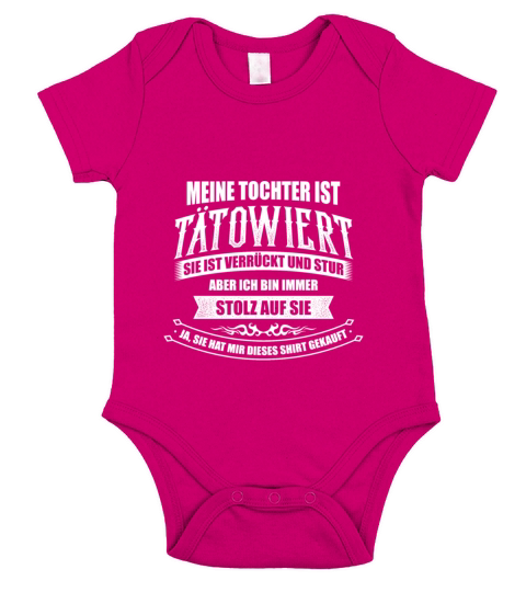 Tattoo Tätowiert Tattoos Tochter Vatertag Short Sleeve Baby One-Piece