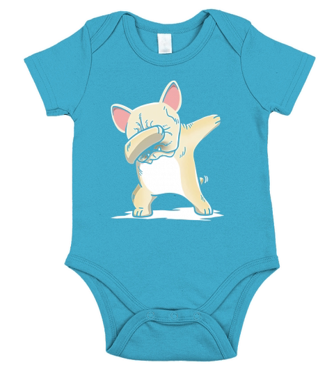 Cream French Bulldog Dabbing T-Shirt Funny Dab Dance Gift Black Youth B076QP9CNF 1 Short Sleeve Baby One-Piece