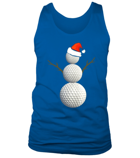 Funny Christmas Golf Snowman Tank Top Unisex