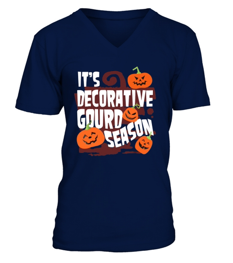 Its Decorative Gourd Season Distressed Premium T-Shirt V-Neck T-shirt