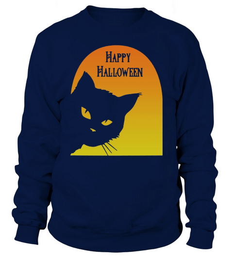 Two Black Cat Halloween TShirt Sweatshirt Unisex