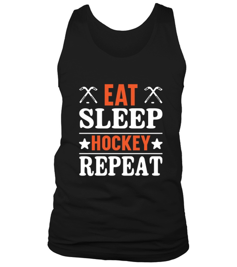 Eat sleep hockey repeat t Tank Top Unisex