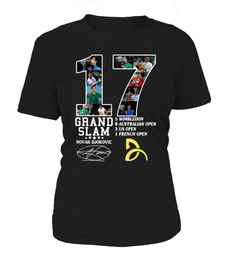 Novak Djokovic 17 Grand Slam Signatures shirt Women's T-Shirt