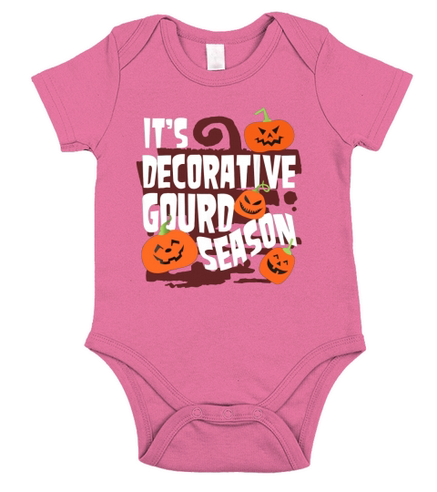 Its Decorative Gourd Season Distressed Premium T-Shirt Short Sleeve Baby One-Piece