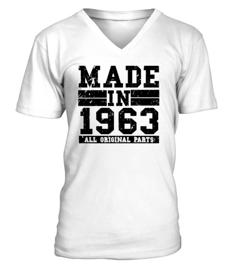 1963 Birthday Vintage Saying V-Neck T-shirt