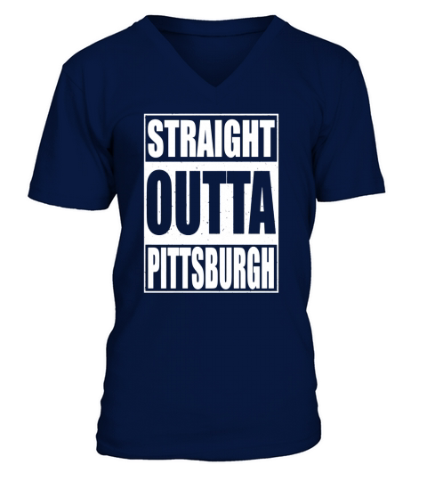 Straight Outta Pittsburgh T-Shirt Funny Pennsylvania State V-Neck T-shirt