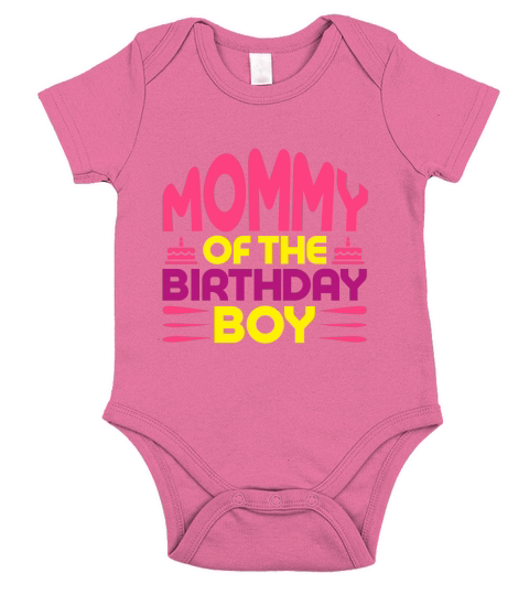Mommy of the birthday boy Short Sleeve Baby One-Piece