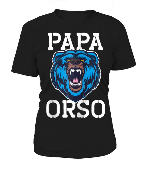 Italian Papa Bear   Father of Bears   Papa Orso Zip Women's T-Shirt