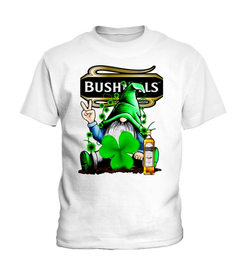 Gnome and Bushmills Irish Whiskey shamrock St Patrick’s Day shirt Kids T-Shirt
