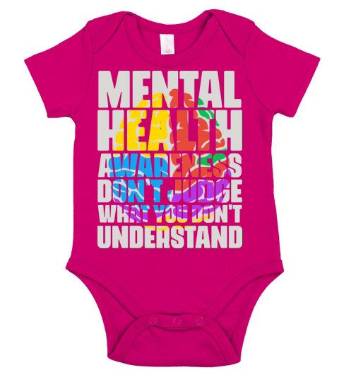 Mental health awareness dont judge what you dont understand Short Sleeve Baby One-Piece