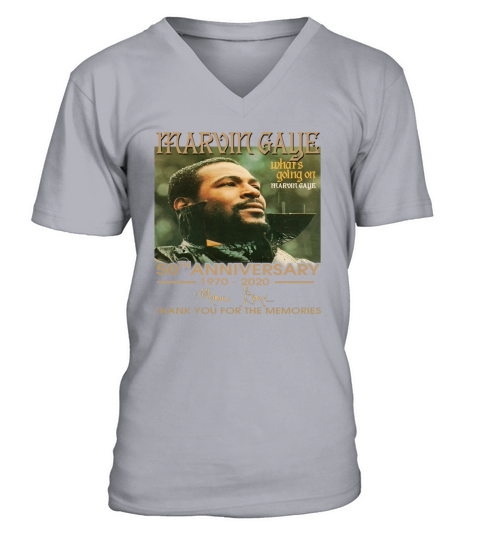 Marvin Gaye Whats Going On Marvin Gaye 50th Anniversary 1970 2020 Thank You For The Memories V-Neck T-shirt