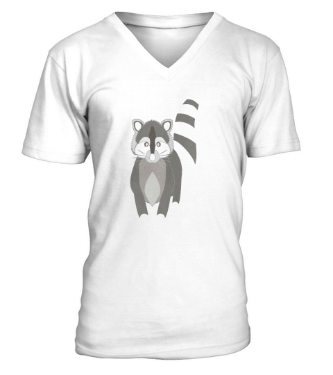 raccoon rascal V-Neck T-shirt