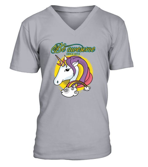 Birthday Unicorn 2013 Be Awesome V-Neck T-shirt