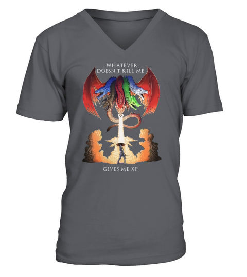 Dungeons and Dragons Tiamat whatever doesn’t kill me gives me xp V-Neck T-shirt