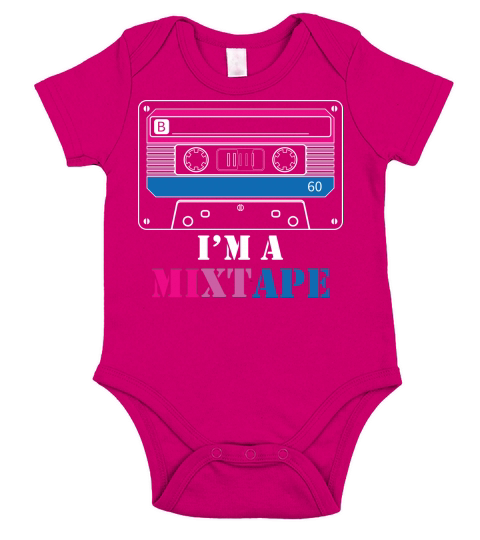 Bisexual Pride Flag Mixtape LGBT Short Sleeve Baby One-Piece