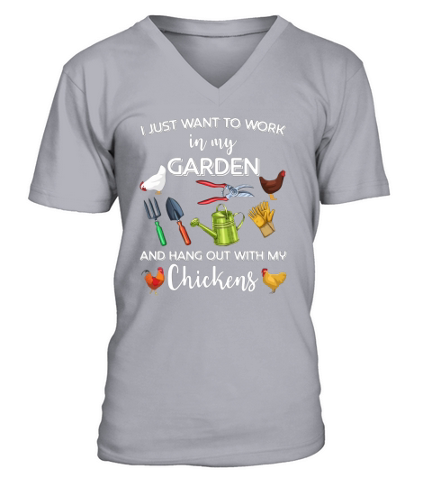 i just want to work in my garden V-Neck T-shirt