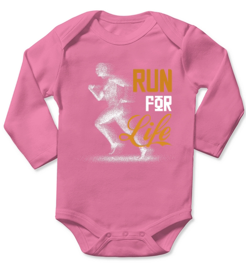 Run for Life T Shirt Long Sleeve Baby One-Piece
