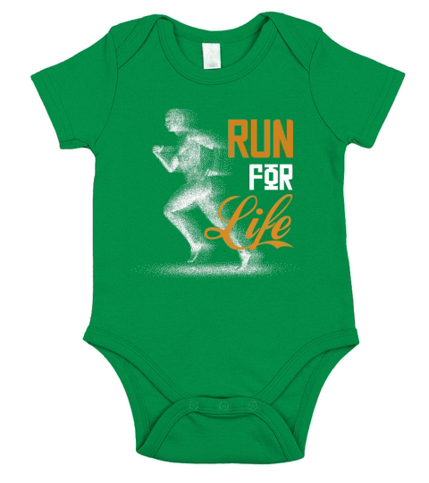Run for Life T Shirt Short Sleeve Baby One-Piece