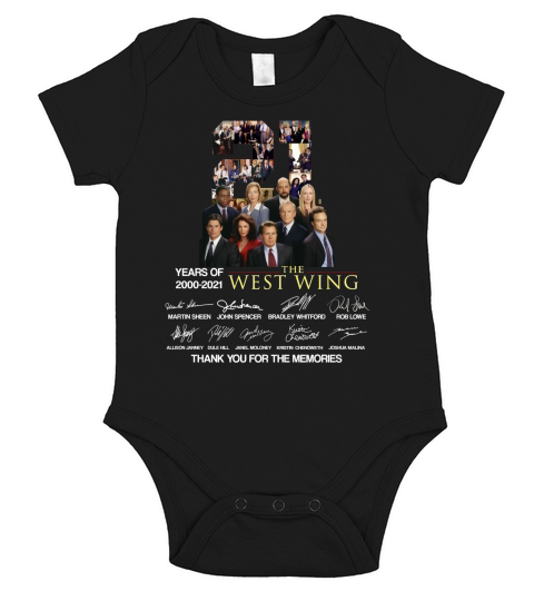 21 Years Of 2000 2021 The West Wing Thank You For The Memories shirt Short Sleeve Baby One-Piece