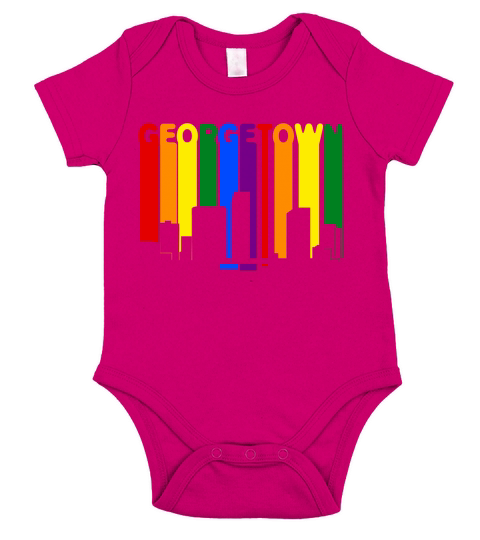 Georgetown Capital Country Lgbt Pride Rainbow Short Sleeve Baby One-Piece