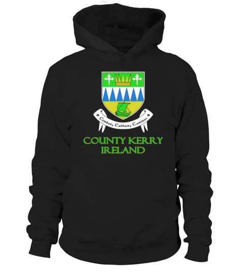 County Kerry Ireland Coat Of Arms Black Yout Hoodie Unisex