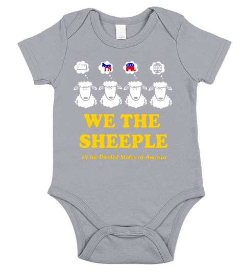 We The Sheeple of the Divided States of America T-Shirt Short Sleeve Baby One-Piece