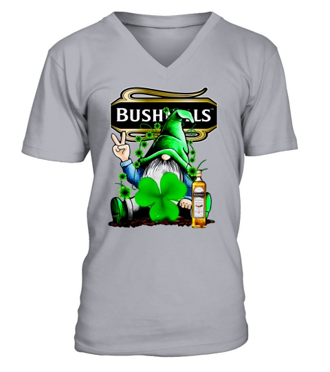 Gnome and Bushmills Irish Whiskey shamrock St Patrick’s Day shirt V-Neck T-shirt