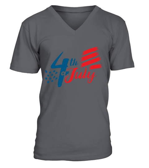 4th of JULY(1) V-Neck T-shirt