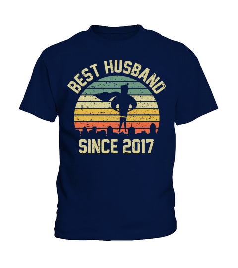 Wedding Anniversary Best Husband SINCE 2017 Kids T-Shirt