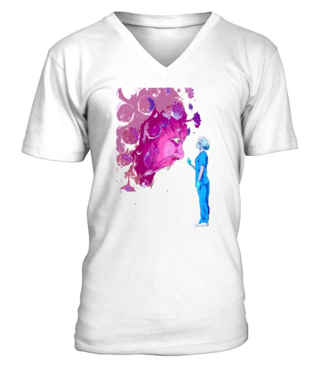 Nurse fuck corona virus shirt - Coffee Mug (colored) V-Neck T-shirt