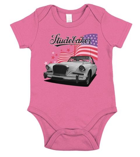 1962 Studebaker Hawk White Short Sleeve Baby One-Piece