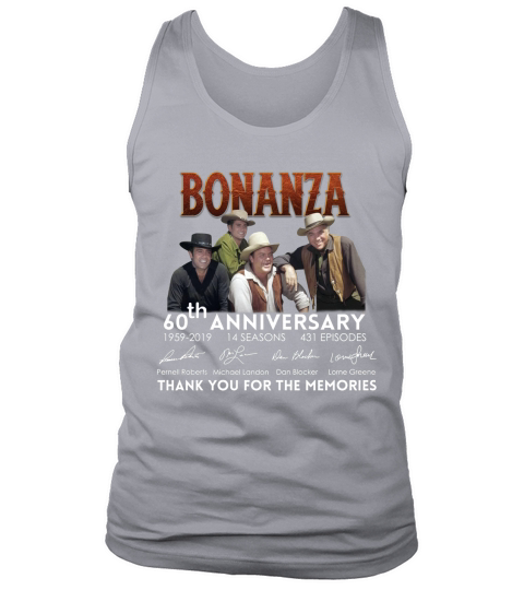 Bonanza 60th anniversary thank you for the memories shirt Tank Top Unisex