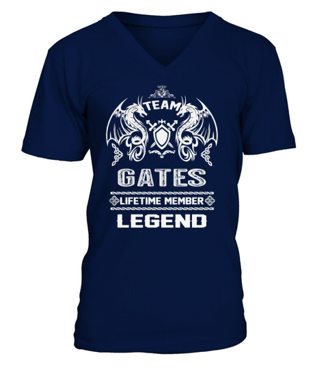 GATES team lifetime member legend V-Neck T-shirt