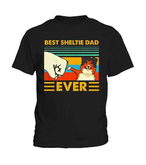 Best Sheltie dad ever vintage shirt Kids T-Shirt