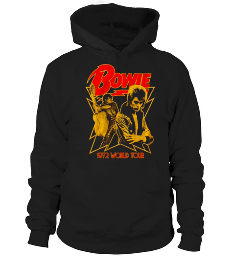 1972 World Tour David Bowie Hoodie Unisex