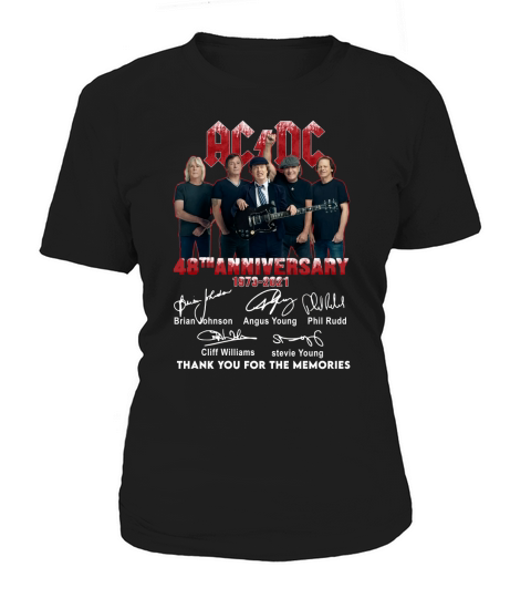 Ac Dc 48th anniversary 1973 2020 thank you for the memories Women's T-Shirt
