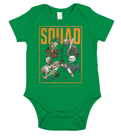 Halloween Freddy Jason Leatherface and Michael Myers Squad Short Sleeve Baby One-Piece