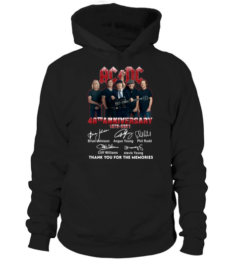 Ac Dc 48th anniversary 1973 2020 thank you for the memories Hoodie Unisex