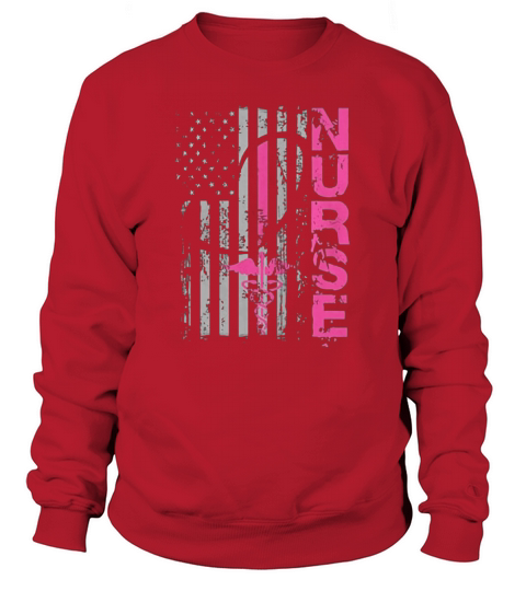 Nurse US Flag Sweatshirt Unisex