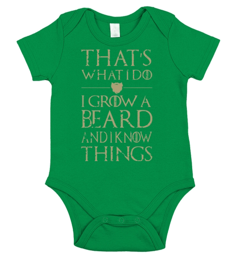 GROW A BEARD KNOW THINGS Short Sleeve Baby One-Piece