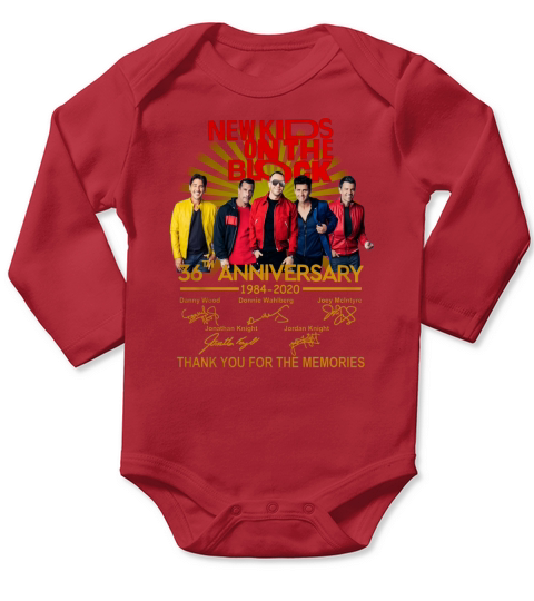 New Kids on the Block 36th anniversary 1984 2020 all signature shirt Long Sleeve Baby One-Piece
