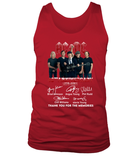 Ac Dc 48th anniversary 1973 2020 thank you for the memories Tank Top Unisex
